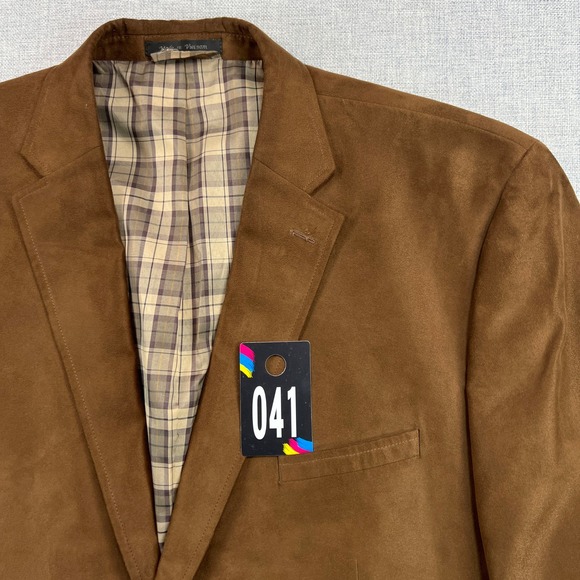 Lauren Ralph Lauren Faux Suede Blazer Sport Coat Men 50R Brown Classic Academia - Picture 12 of 12